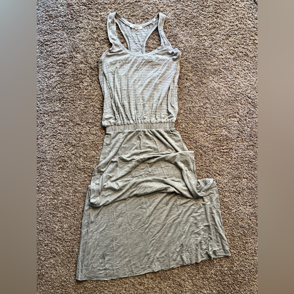 Bella Luxx Grey Jersey Racerback Maxi-dress